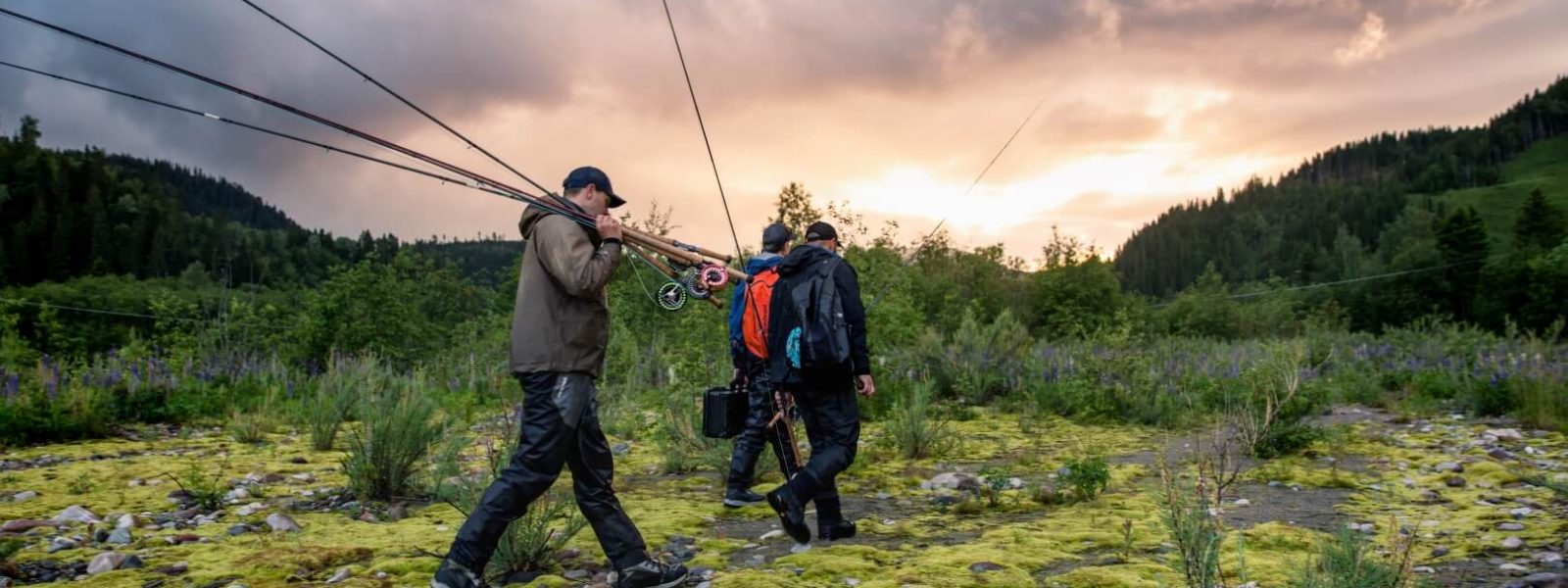 Fly Fishermen Walking