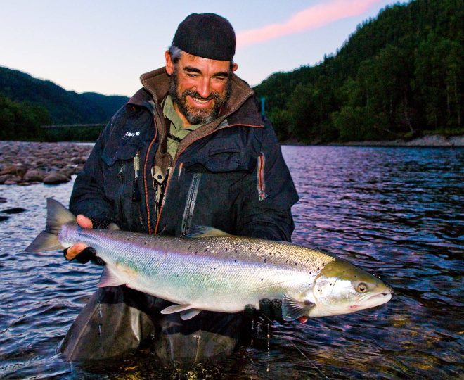 Matt Harris with his salmon from Beat G1.